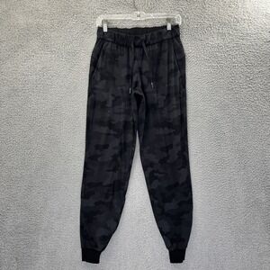 Lululemon On The‎ Fly Jogger Pants Heritage 365 Camo Black Athletic Women 4 x 28